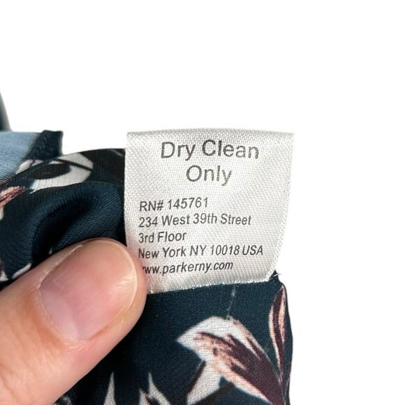 NWT Parker Reuben Combo Asymmetric Hem Midi Dress in Nautic Privett Small - Picture 6 of 9